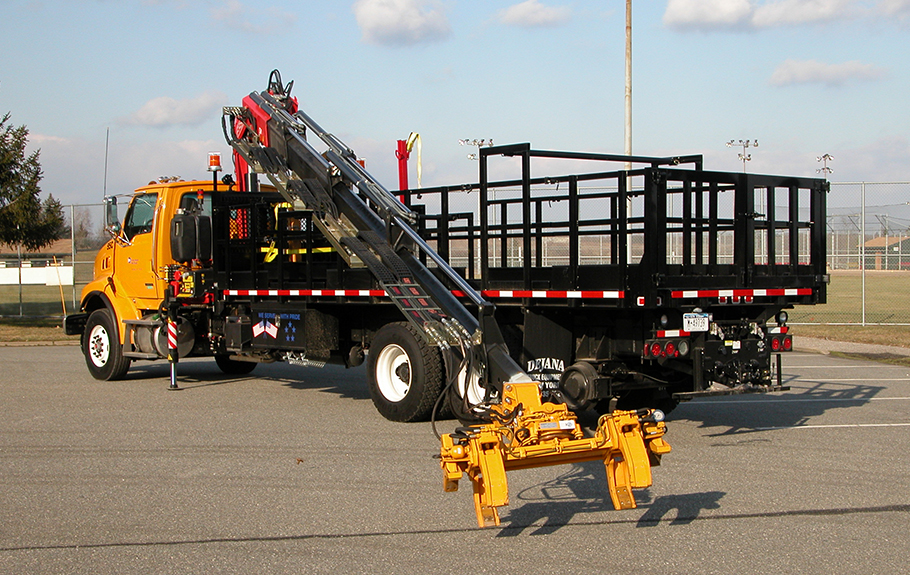 Dejana 24' Rack Truck with Crane Dejana Truck & Utility Equipment